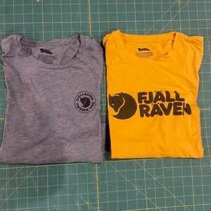 Fjallraven Gray and Yellow T-Shirts